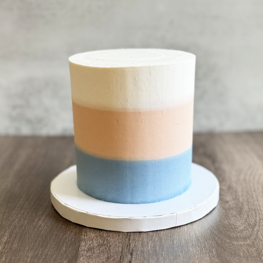 Blue and Khaki Ombré Smash Cake